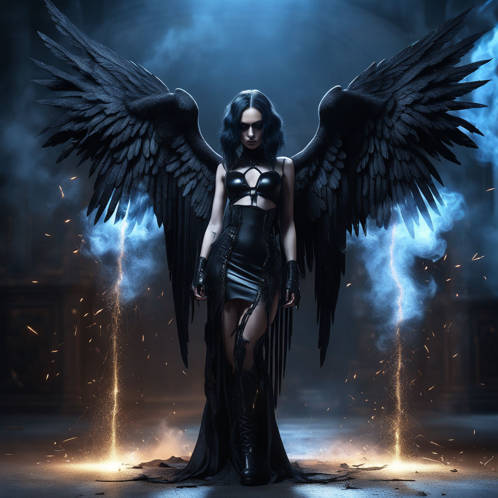 Gothic Angel Black Wings