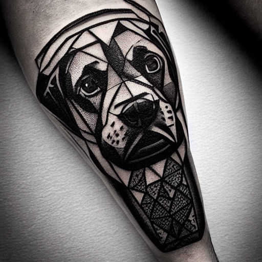 Geometric Labrador by Nathan Donahue at Ace of Swords, Regina SK : r/tattoos