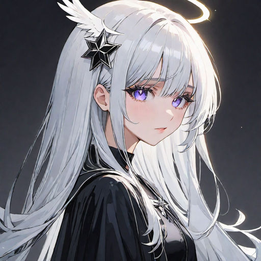 soft white and black negative edgy aesthetic anime profile picture