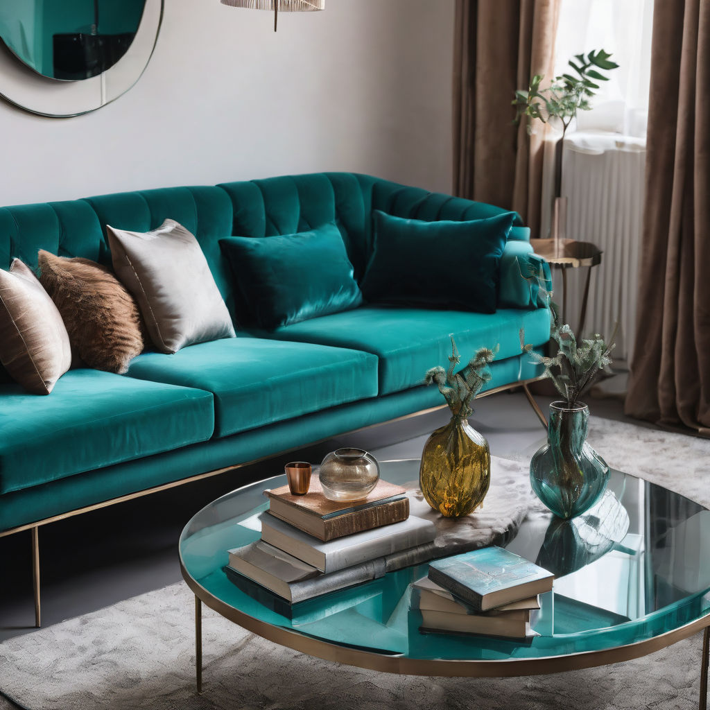 Create To Classic Home Turquoise Sofa