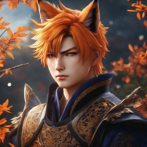 anime boy with fox ears