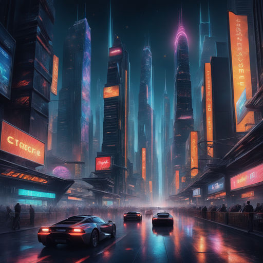 Scavenger Cityscape Cyberpunk, Cyberpunk Dual Monitor HD wallpaper