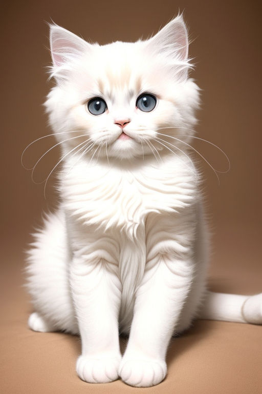 cute white persian cat with blue eyes