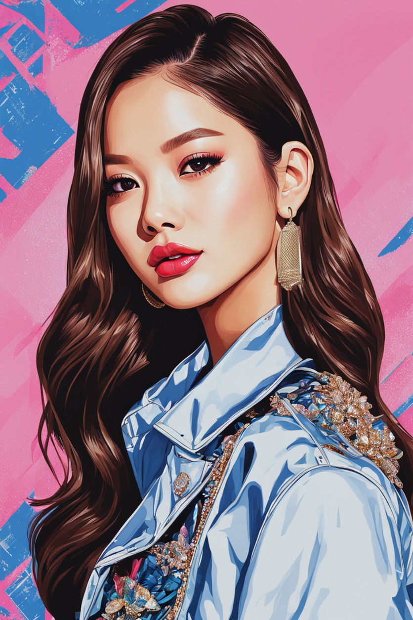 Jennie kim pencil sketch cute on Craiyon