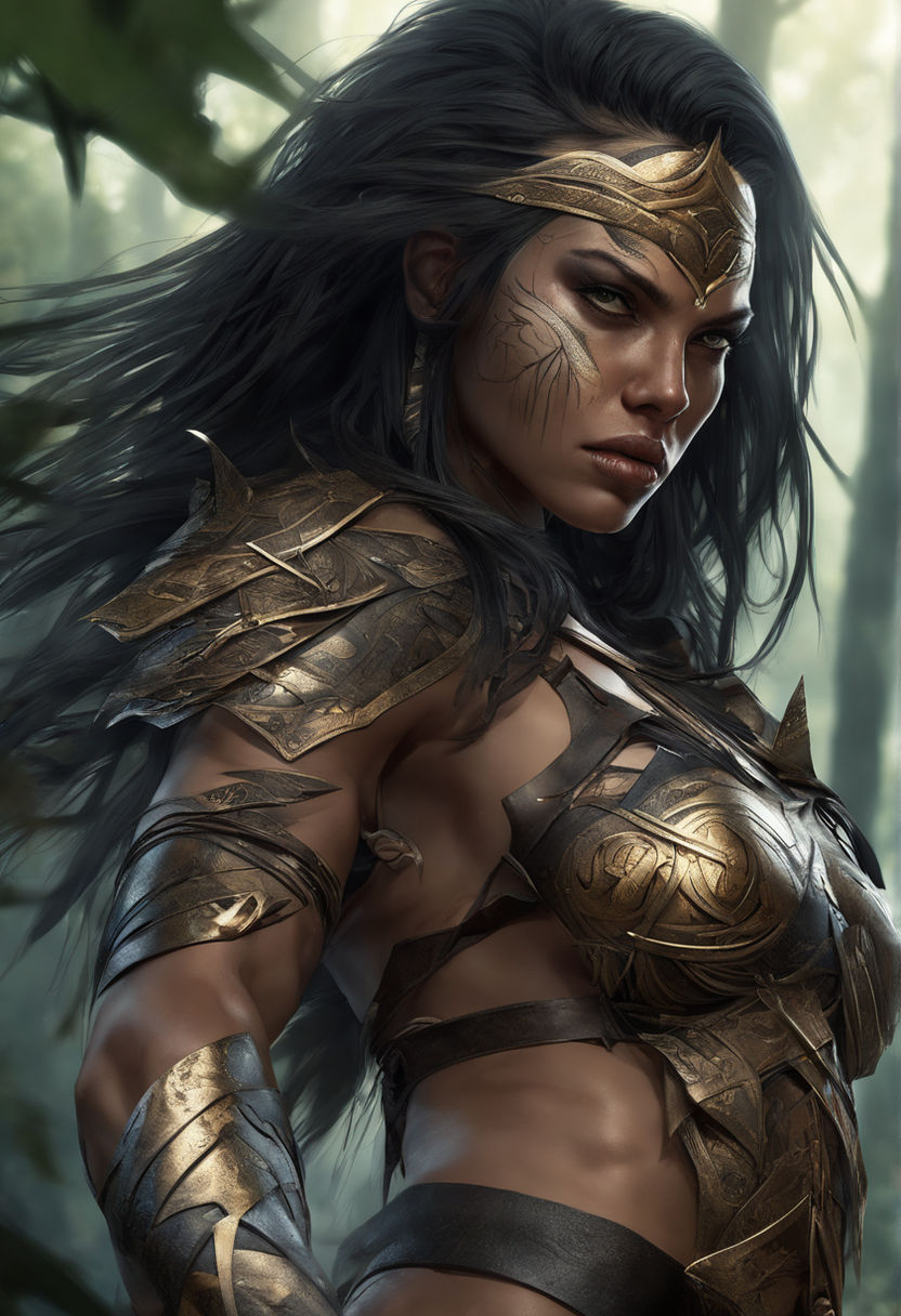 Close up of warrior woman body - Playground