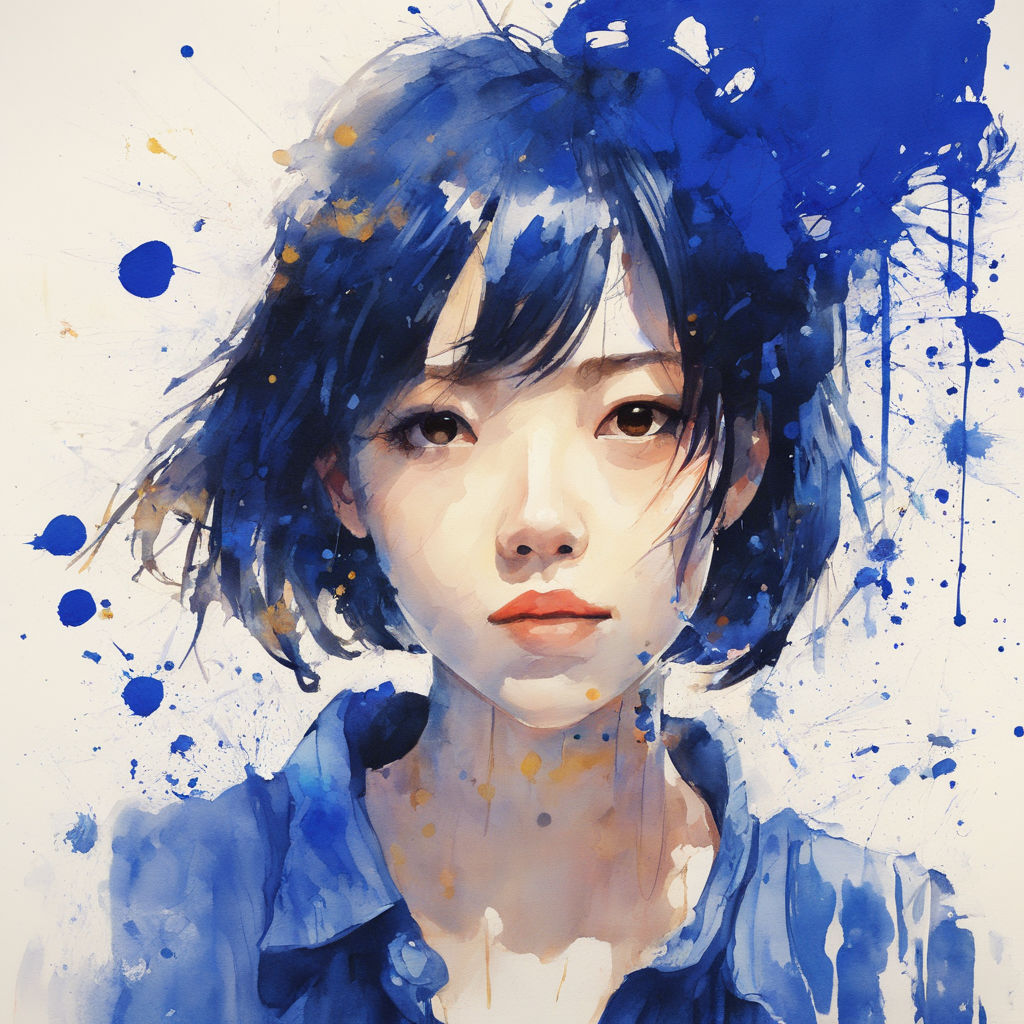 hyper detailed. Create an exquisite artwork by incorporating watercolor and  ink splatter techniques against a captivating dark blue background -  Playground