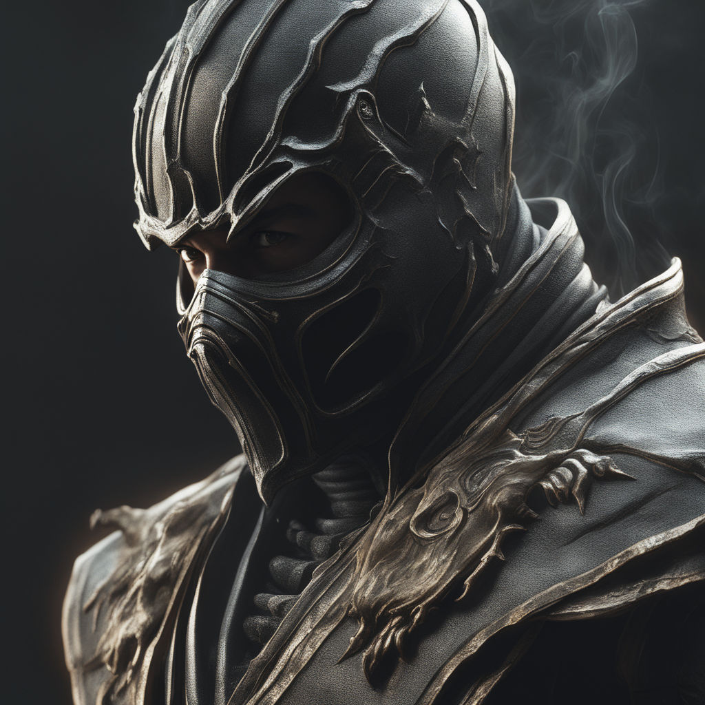 ArtStation - Mortal Kombat 1 Logo with Noob Saibot and Smoke