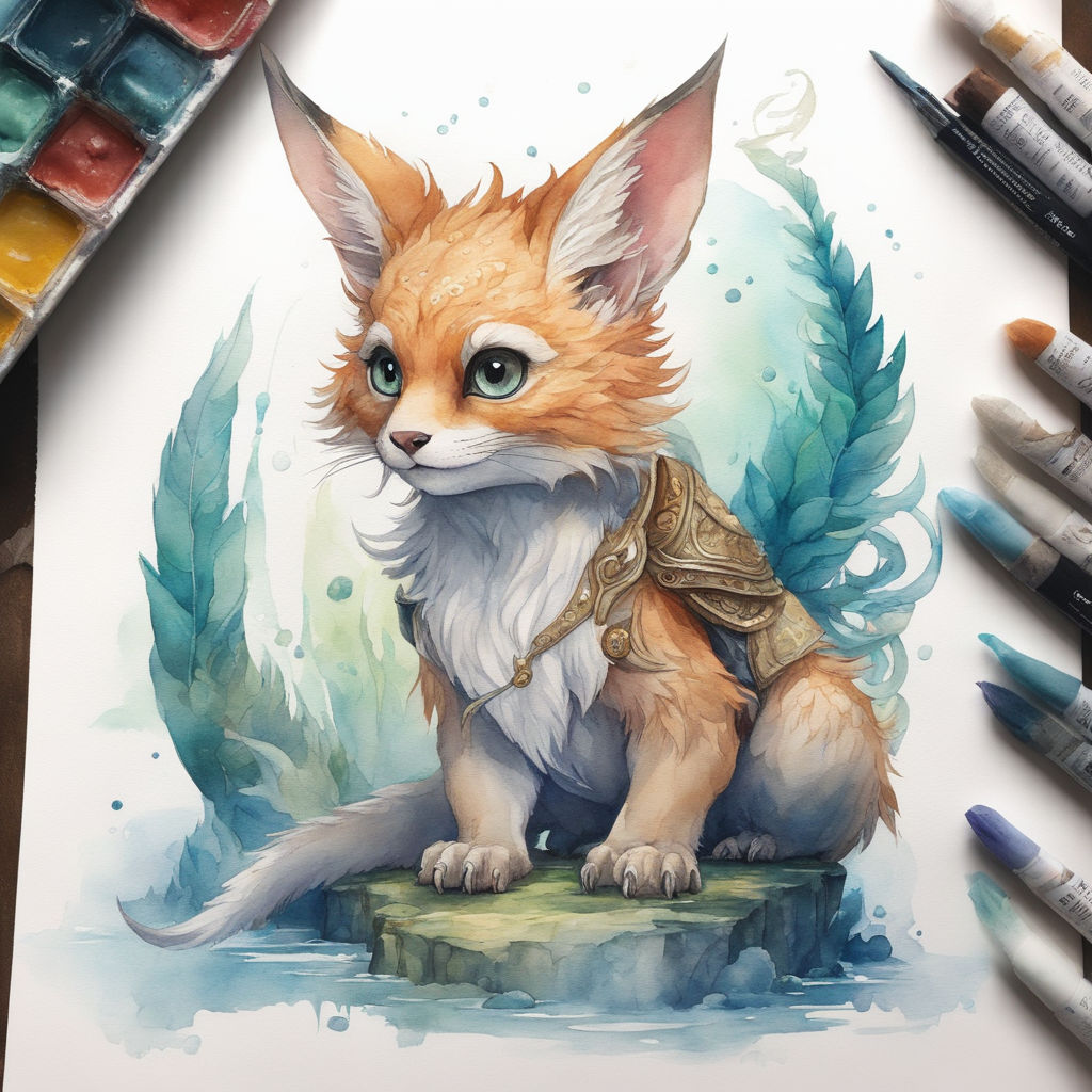 chibi fox drawing