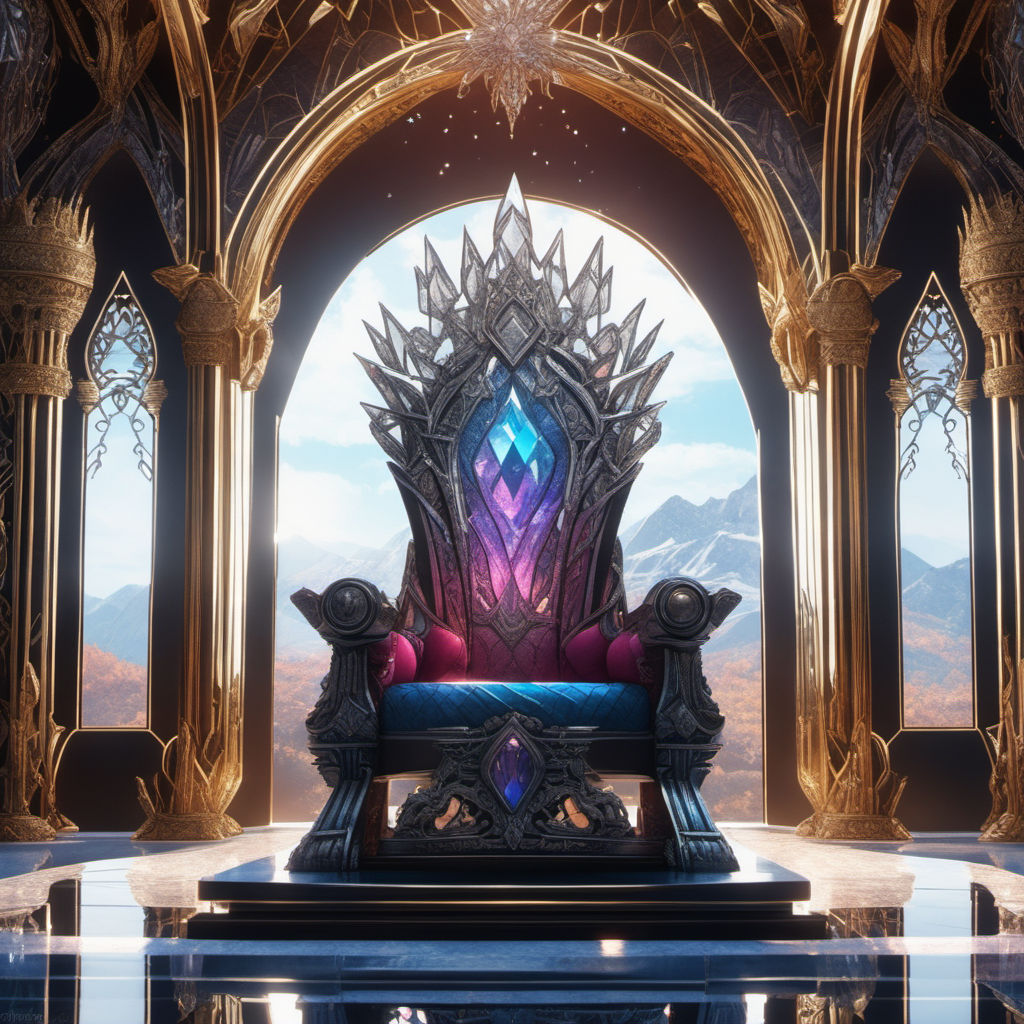 Premium Vector | A throne in the middle of a room with a window game  background
