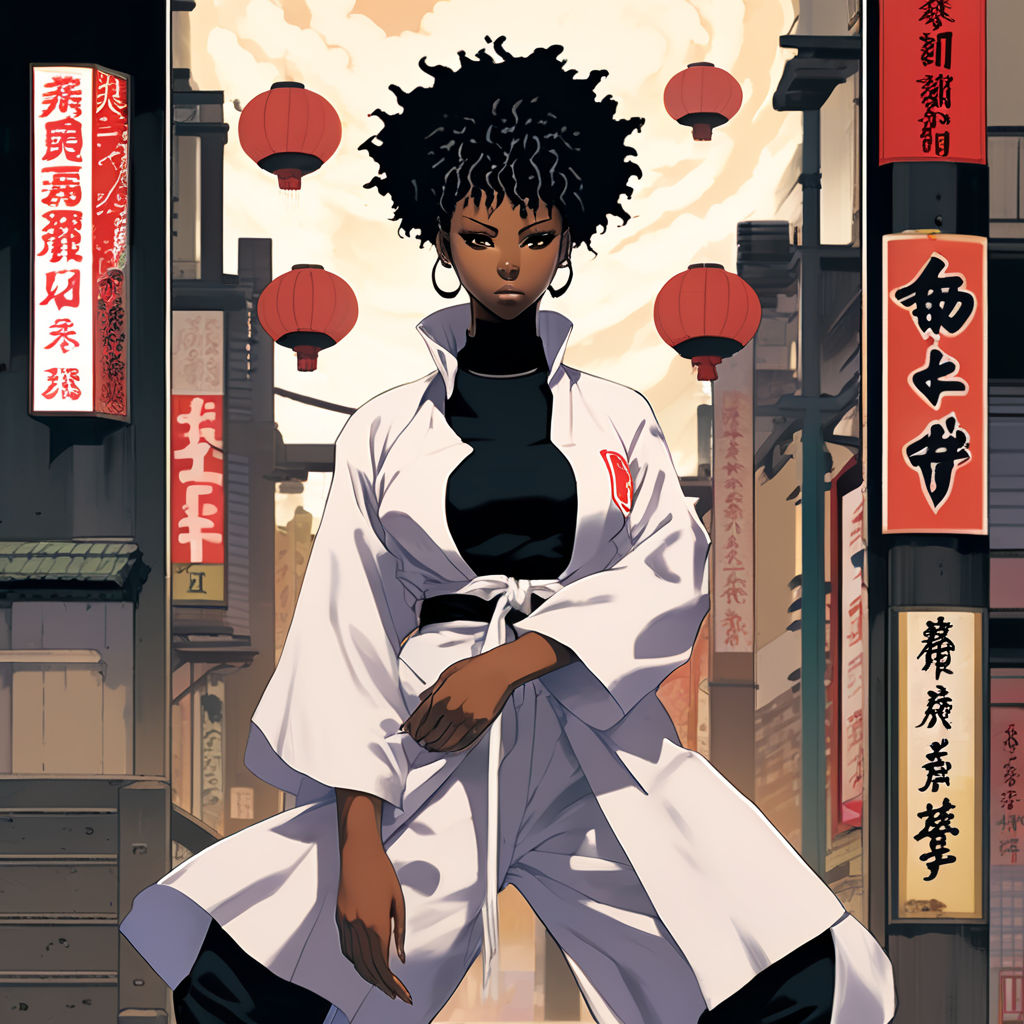 Afro samurai girl, an art print by Speed - INPRNT