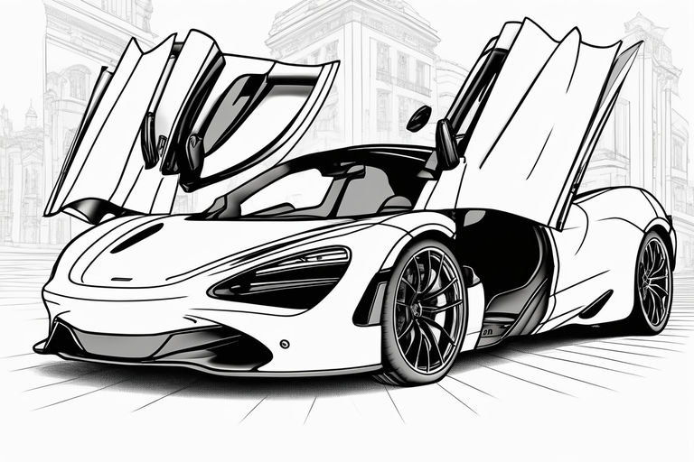 mclaren p1 coloring pages