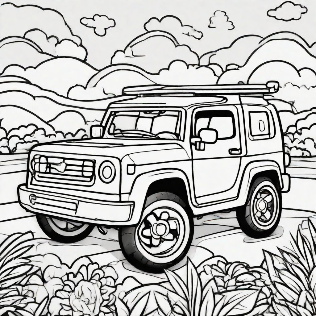 Offroader Or SUV Coloring Book For Kids. Small Funny Vector Cute Car Car  With Eyes And Mouth. Children Vector Illustration Royalty Free SVG,  Cliparts, Vectors, and Stock Illustration. Image 126007994.