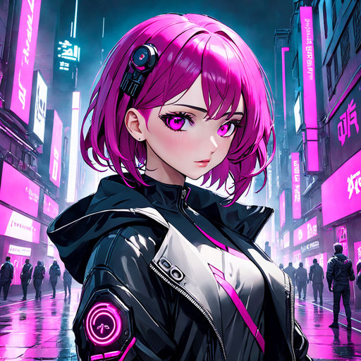 Anime Cyberpunk Cat Girl - KillerKittenDesigns - Digital Art, Fantasy &  Mythology, Fantasy Men & Women, Females - ArtPal