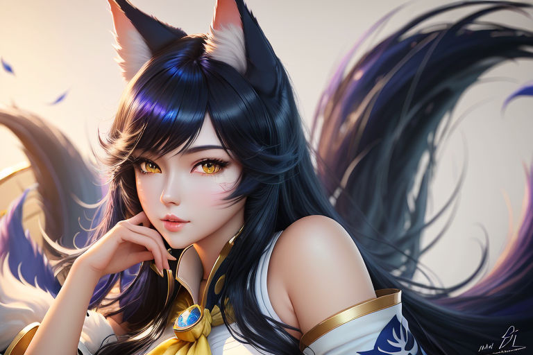 YCH 'Spirit Blossom: Ahri' ---- Pending.. by NikaInfinity -- Fur Affinity  [dot] net