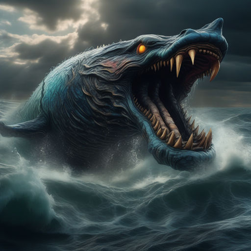 giant sea monster drawing