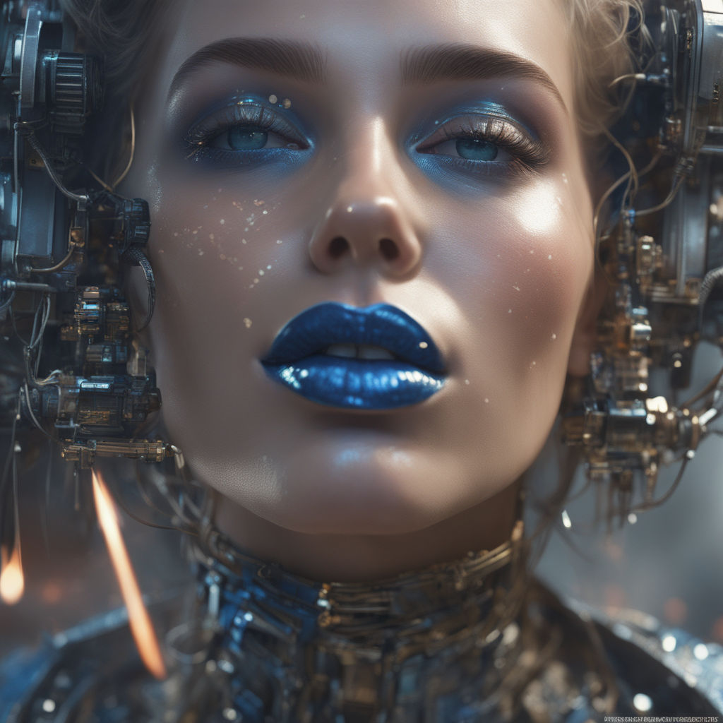 futuristic robot makeup