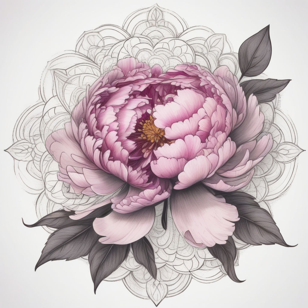 ArtStation - Traditional style peony