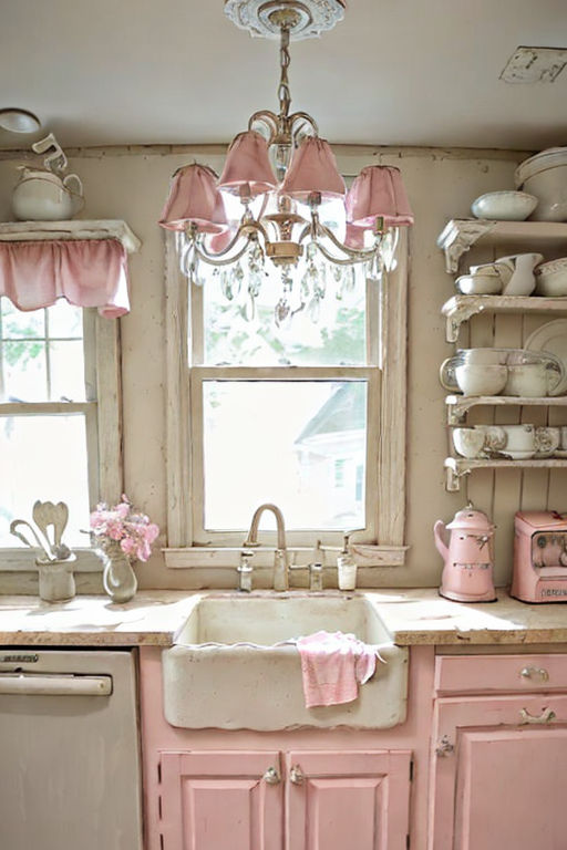 Pink Shabby Chic Kitchen