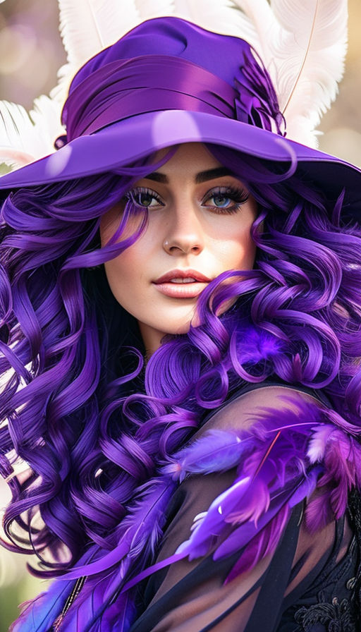 elegant fancy purple hat - Playground