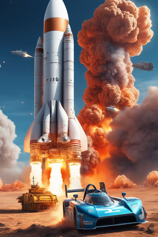 Premium Photo | Flying space rocket 3D Realistic generated by AI