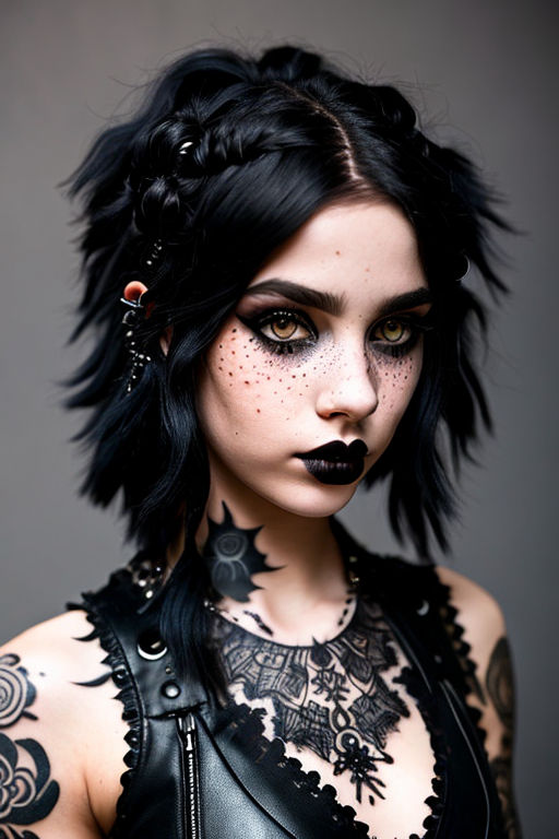 Ebony Emo Girl Nude - sexy naked emo goth girl\