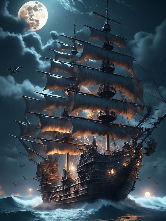 fantasy pirate ship