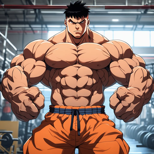  Póster de anime de lucha Baki The Grappler Muscle Man