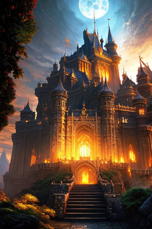 fantasy fire castle