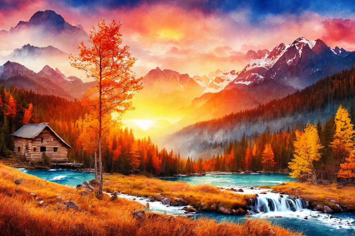 autumn sunrise wallpaper