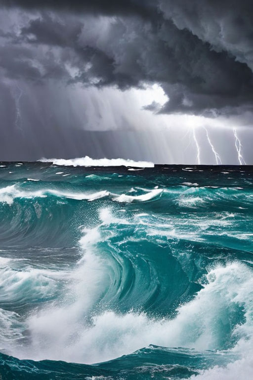 ocean thunderstorm wallpaper