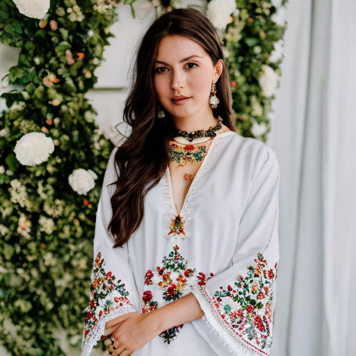 Embroidered Boho Swing Blouse