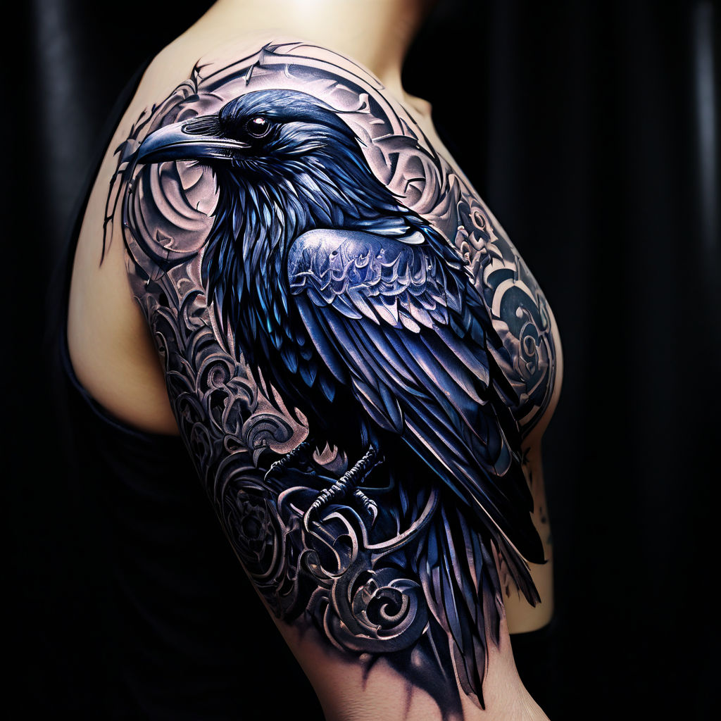 Skull and Raven sleeve - Martin Moore | Tattoo sleeve men, Sleeve tattoos,  Skull sleeve tattoos