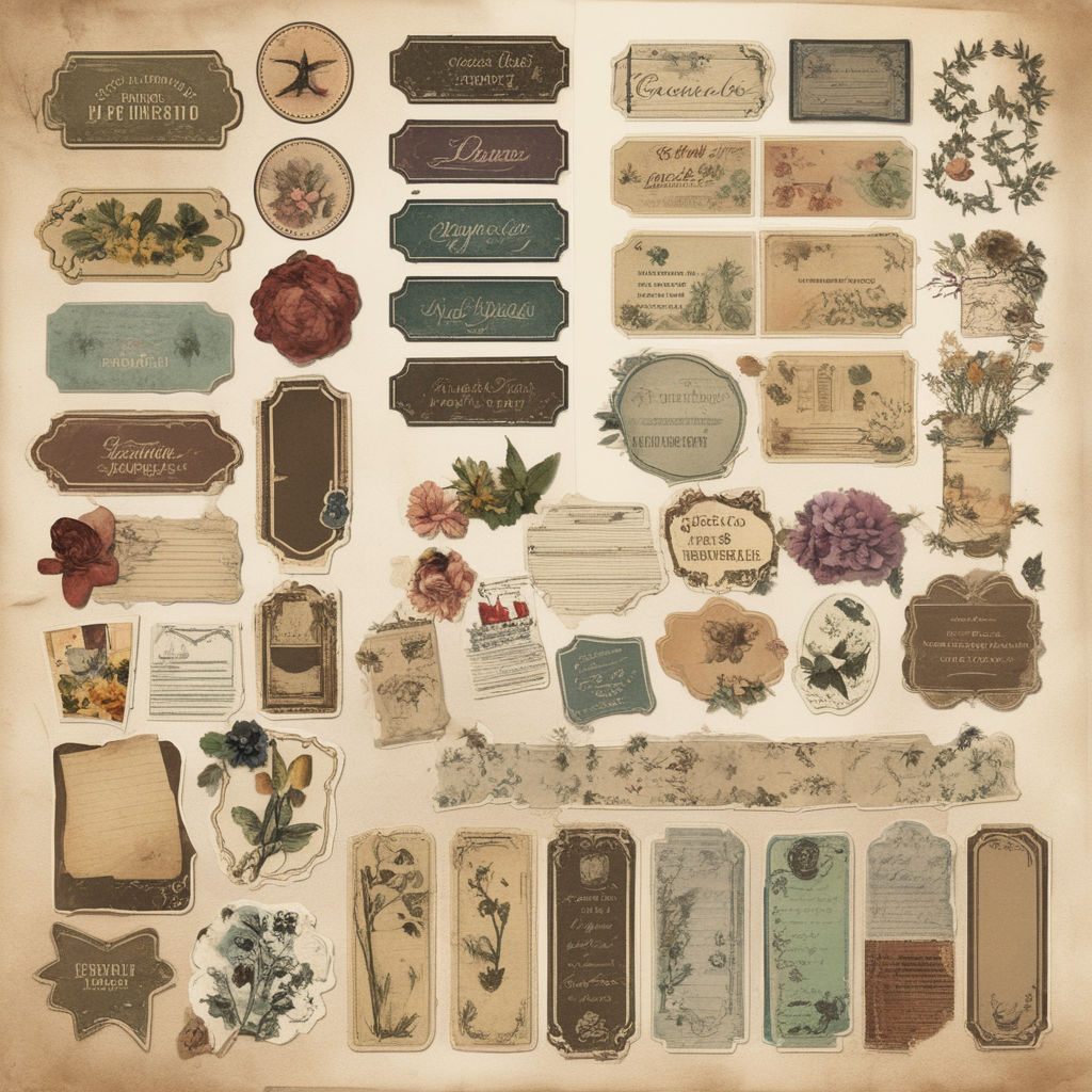 Vintage Journal Stickers • The Printables