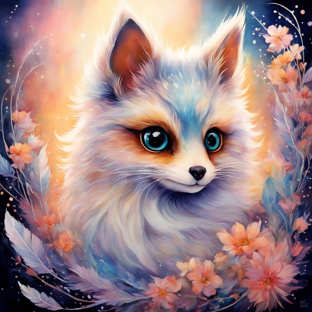 fox spirit animal; artful - Playground