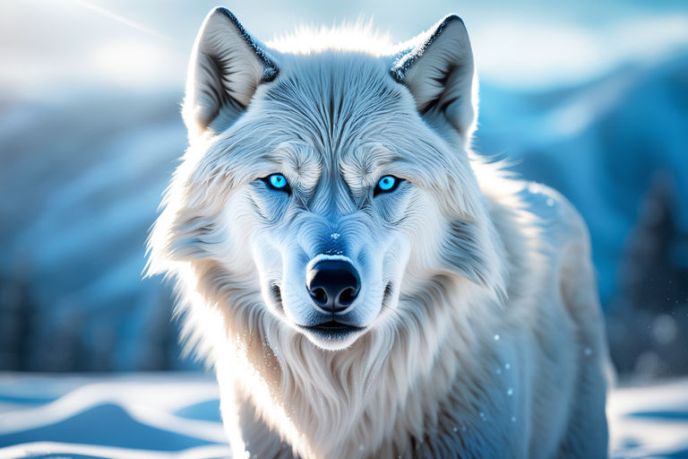 beautiful white wolf pictures with blue eyes