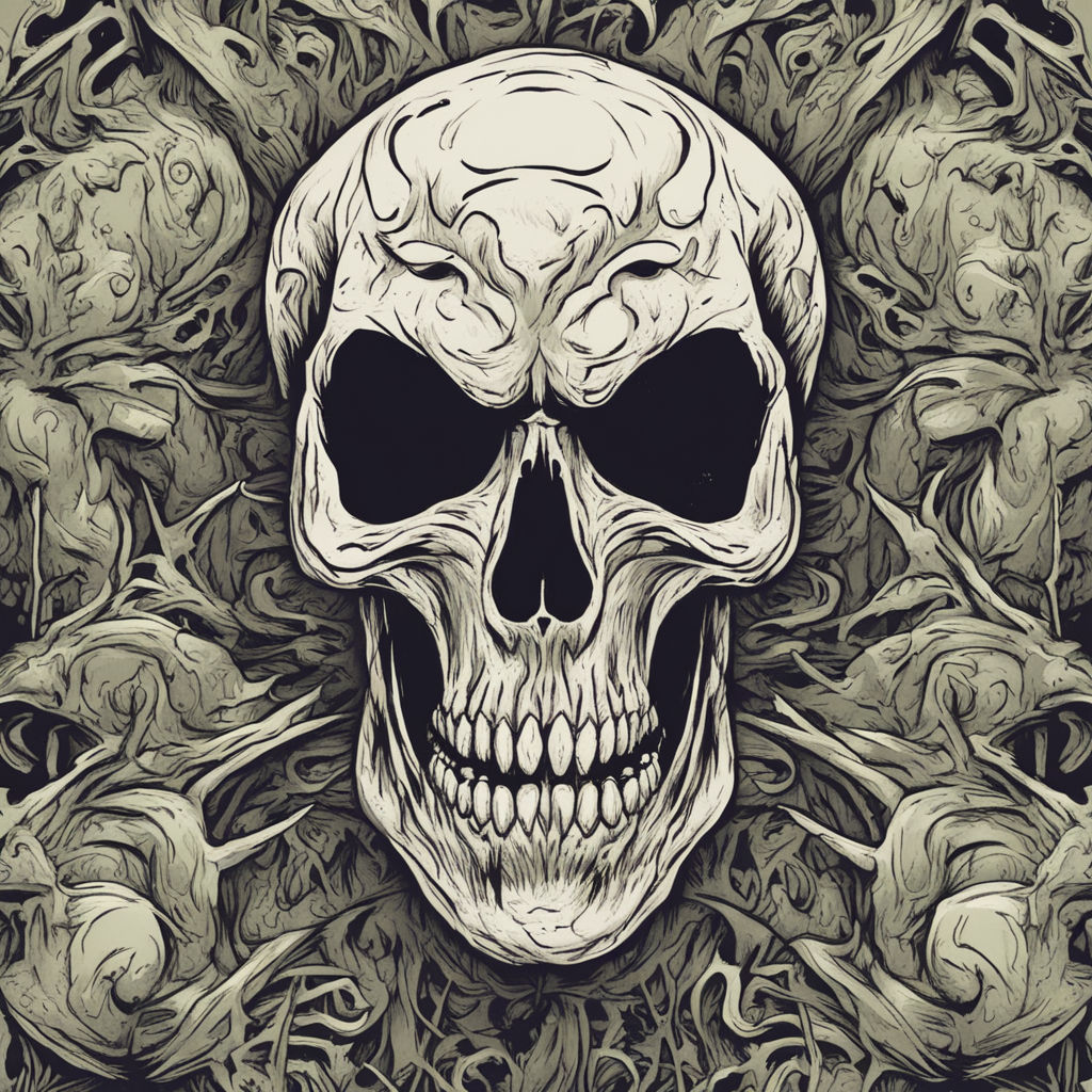 Human Skull with Brain Vector Gráfico por Epic.Graphic · Creative Fabrica