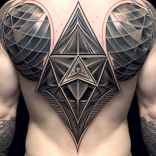 sacred geometry tattoo chest