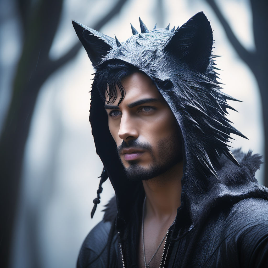 Man with wolf ears