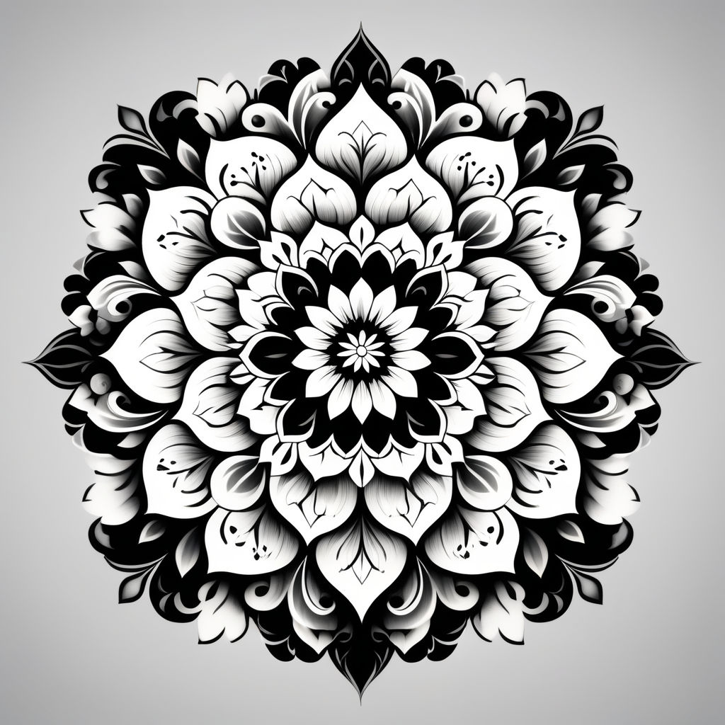 Create a floral tattoo design with mandalas by Juliantatt | Fiverr