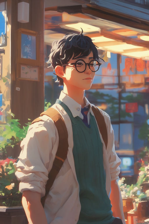 Download A Boy With Glasses And A Chin Is Looking At Something Wallpaper |  Wallpapers.com