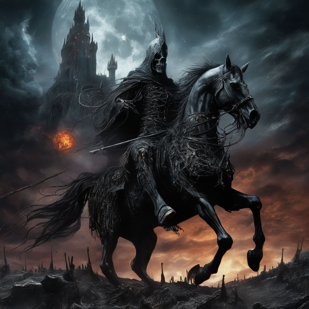 grim reaper on horse wallpaper