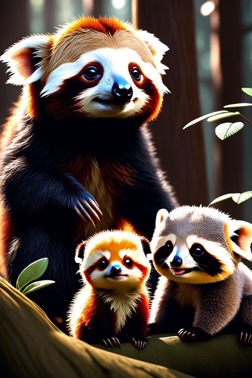 panda familiy for a kids book - Playground