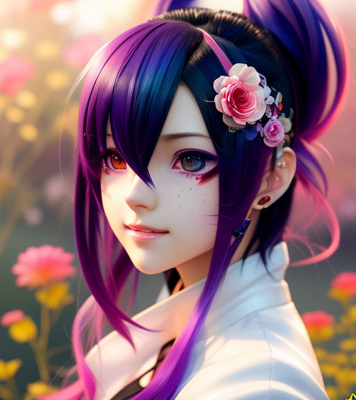 panda #animegirl #girl #anime #cute #colorful #handpainted - Happy Cute  Anime Girl, HD Png Download - vhv