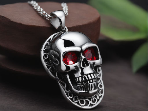 Graceful Goods Caribbean Pirate's Treasure Aztec Skull Coin Medallion  Necklace