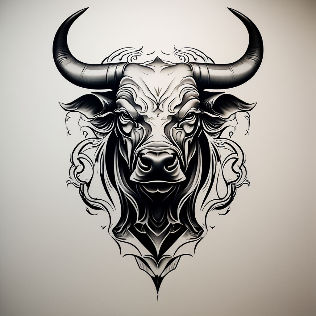 bull head artwork illustration 27496087 Vector Art at Vecteezy