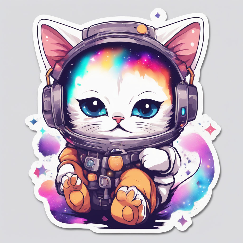 Vector cute cat in space. Cat astronaut in flat design. Funny animal flying  in the galaxy. 9275527 Vector Art at Vecteezy