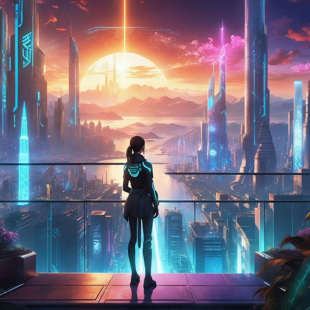 Cyberpunk Anime Girl 4K Wallpaper: Futuristic Style Meets Stunning