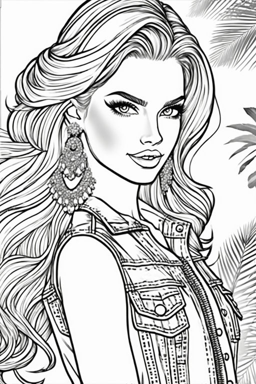 fashion coloring pages for girls printable