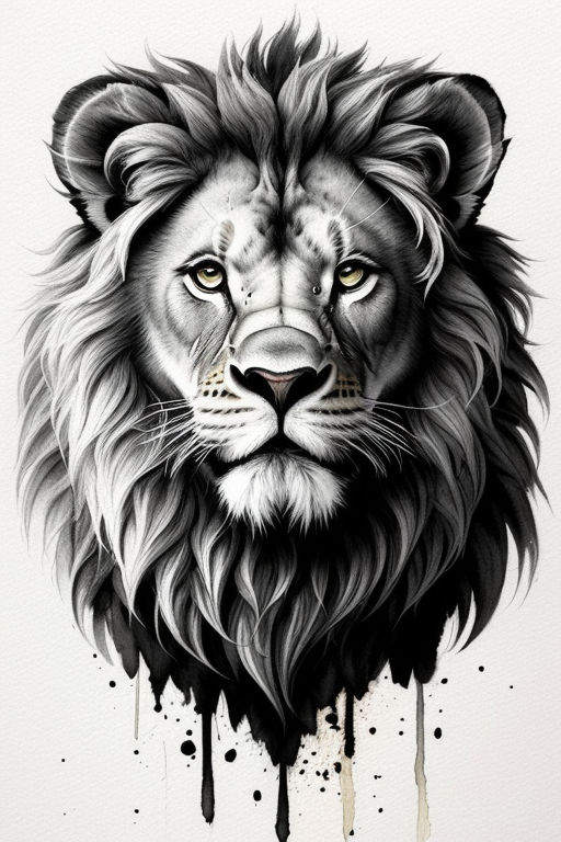 Lion Tattoo Dotwork Lion Tattoo / Lion Temporary Tattoo / Animal Tattoo /  Lion King Tattoo / Stylized Lion Tattoo / Leo Tattoo - Etsy Denmark