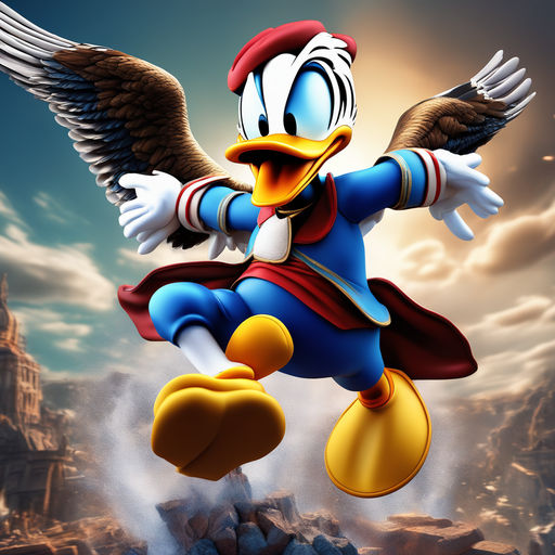 3D Donald Duck Character T-Pose model